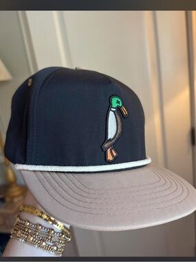 24.7 Hunt Duck Snapback Hat Black Tan Morgan Wallen